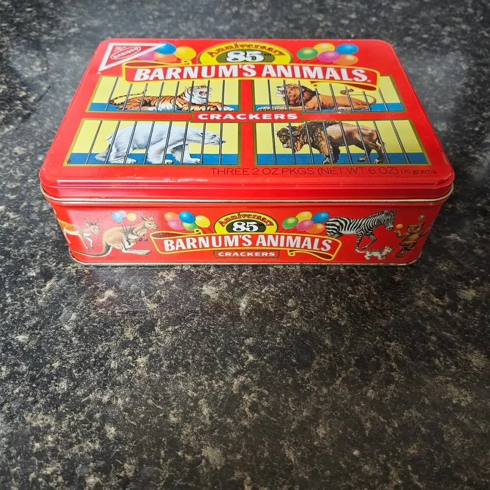 Vintage 1987 Nabisco Barnum's Animal Crackers 85th Anniversary Tin